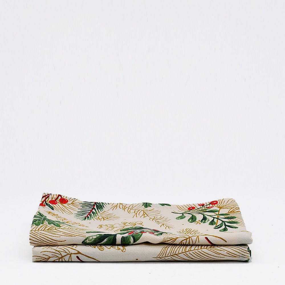 Nappe 100% coton du Portugal I Imprimée motifs Coq portugais Torchon en coton "Natal"