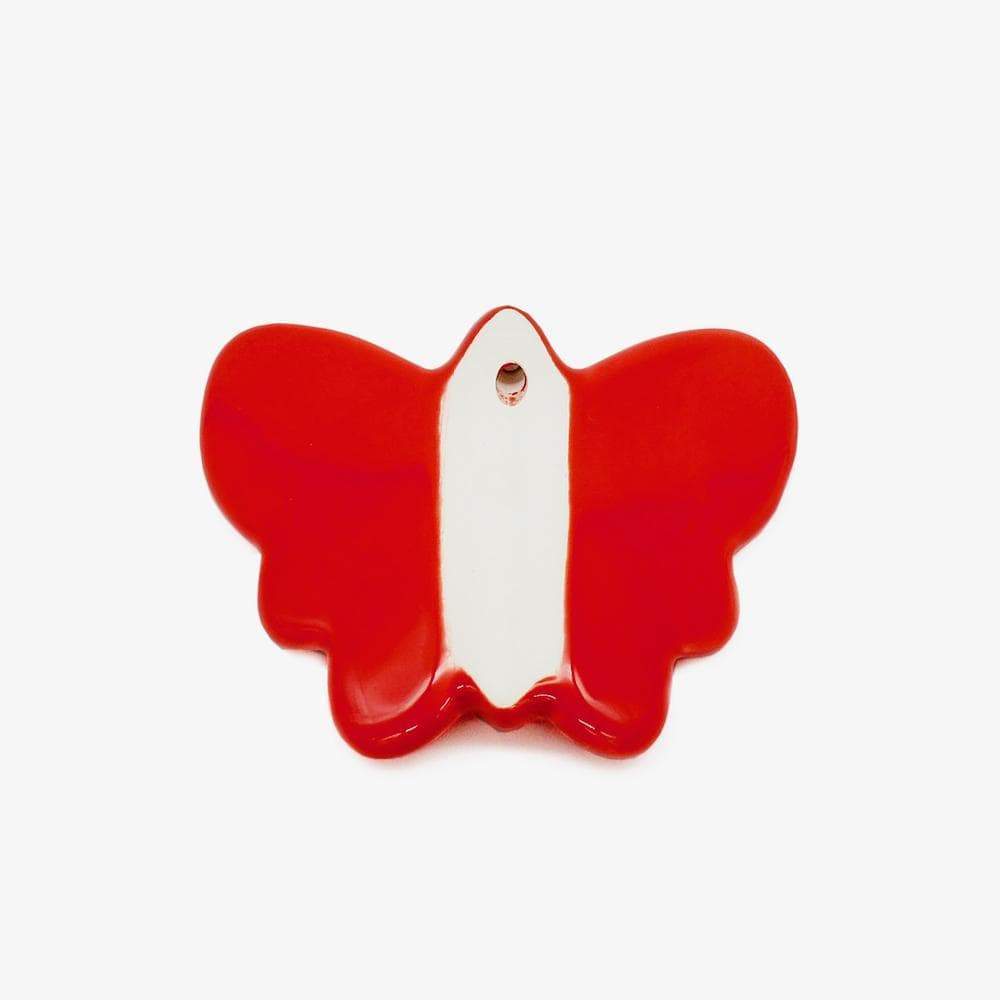 Papillon en céramique rose