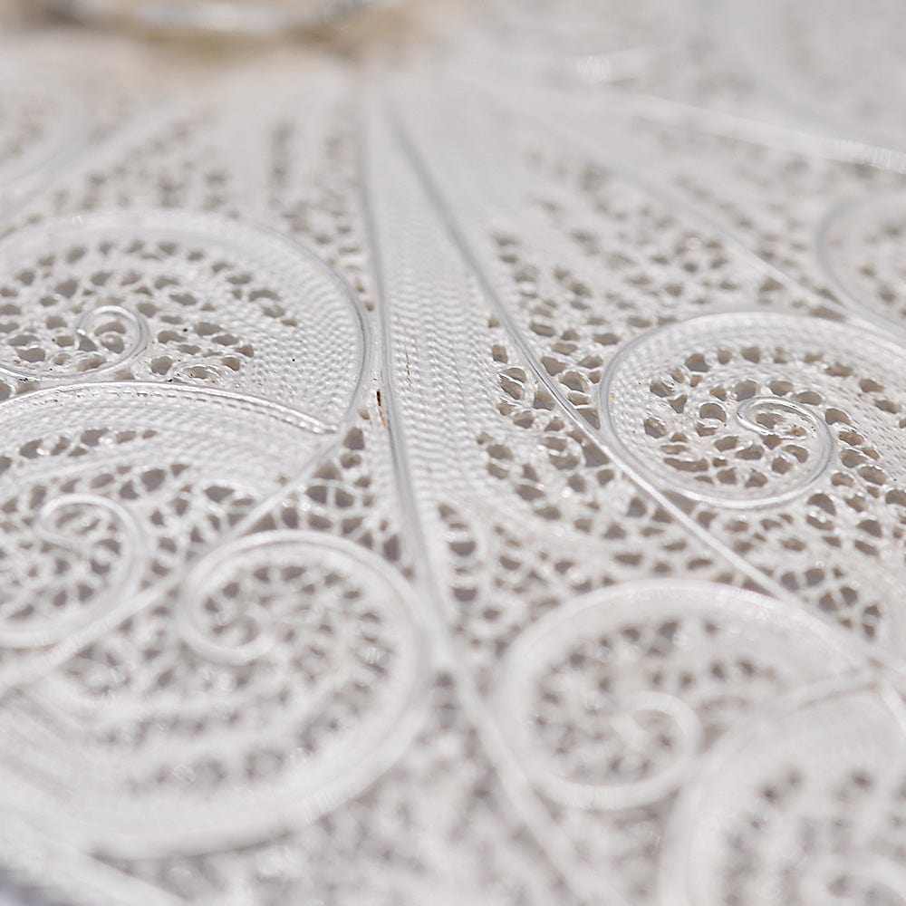 Pendentif Coeur de Viana en argent doré 11 cm I Vente bijoux argent Coração de Viana I Pendentif en argent - 11 cm