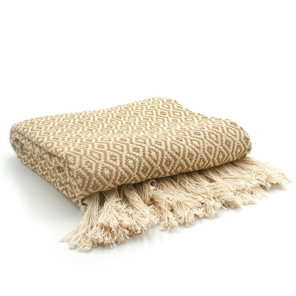 Plaid en coton "Losango" - Beige