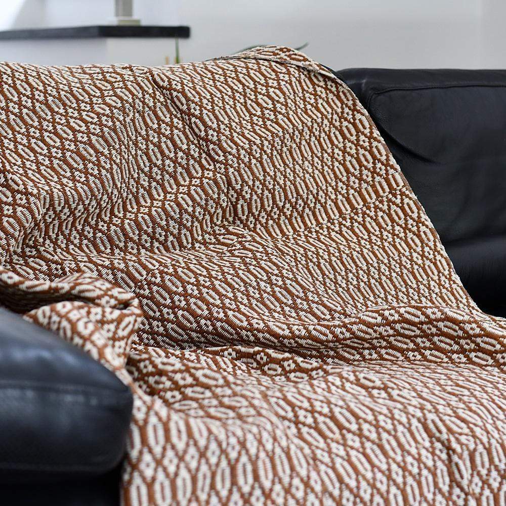 Plaid en laine Coloris Camel I Artisanat du Portugal en ligne Plaid en laine 200X135 - Camel