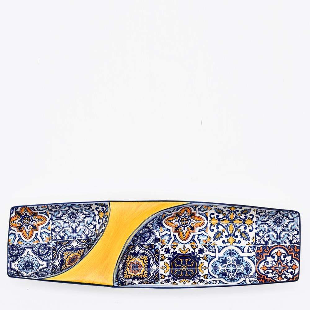 Plat de service en céramique "Azulejos" - Jaune