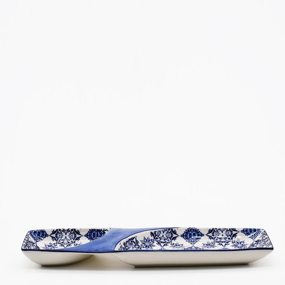 Plat apéritif céramique motifs azulejos I Vente en ligne Plat à apéritif en céramique "Azulejos"