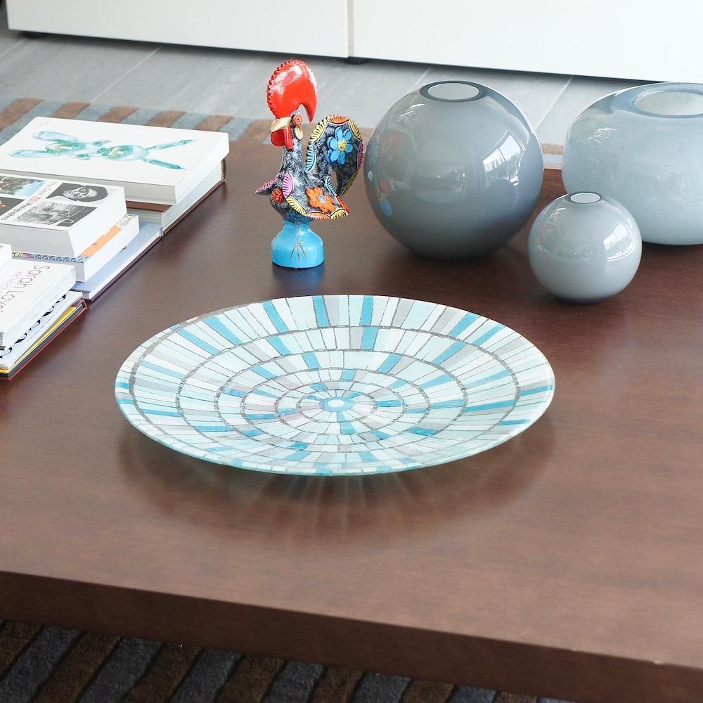 Grand plat en verre fusionné "Marinha Grande"