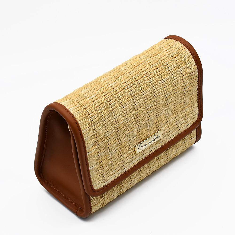 Sac à main en cuir et jonc noir I Tendance portugaise Sac en cuir et jonc