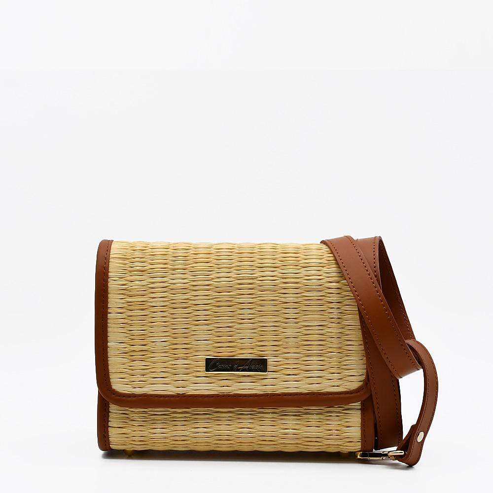 Sac à main en cuir et jonc noir I Tendance portugaise Sac en cuir et jonc