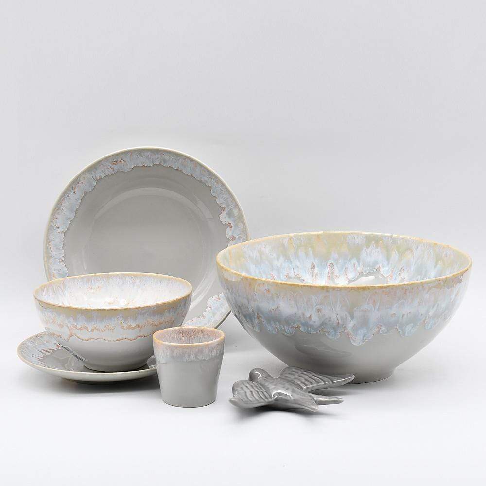 Saladier gris en grès I Vaisselle du Portugal Saladier en grès "Ondas" 24cm - Gris