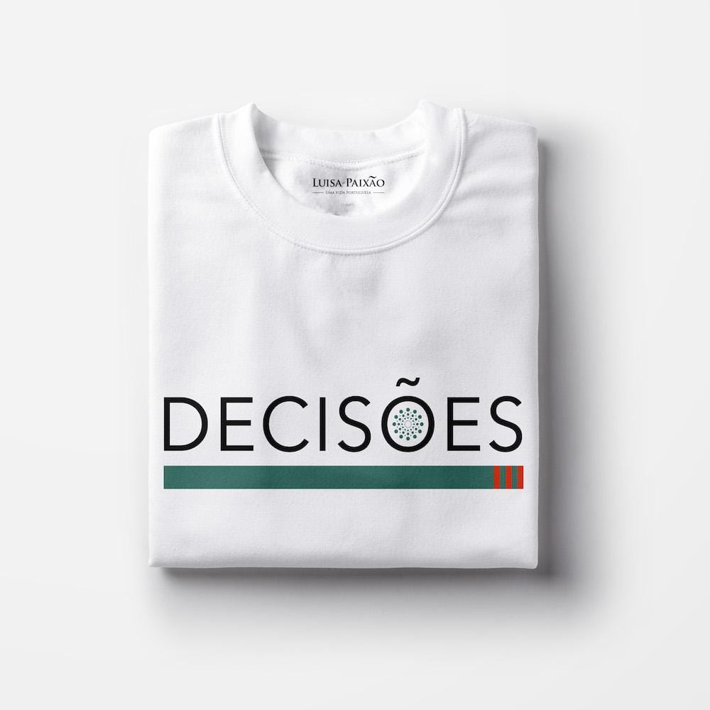 Tee-shirt femme "Decisões" - Blanc