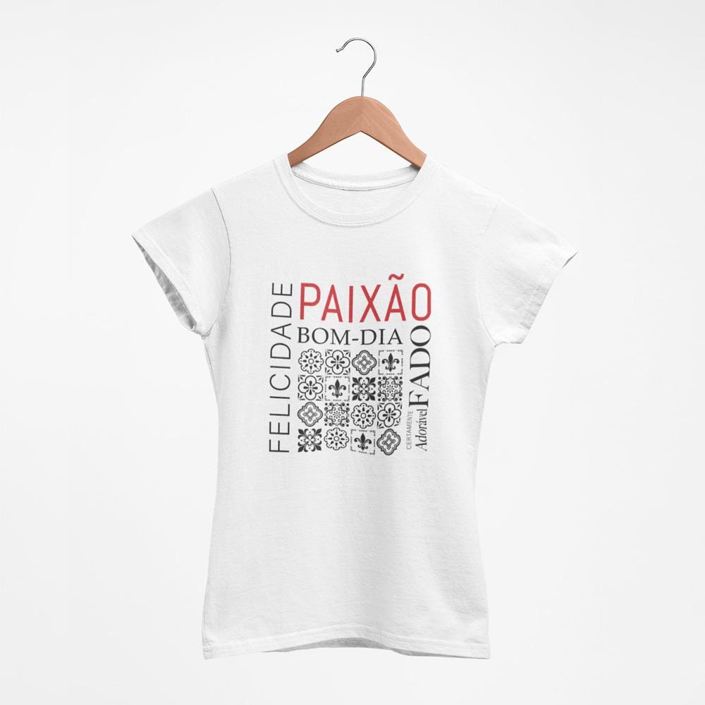 Tee-shirt femme "Paixão" - Blanc