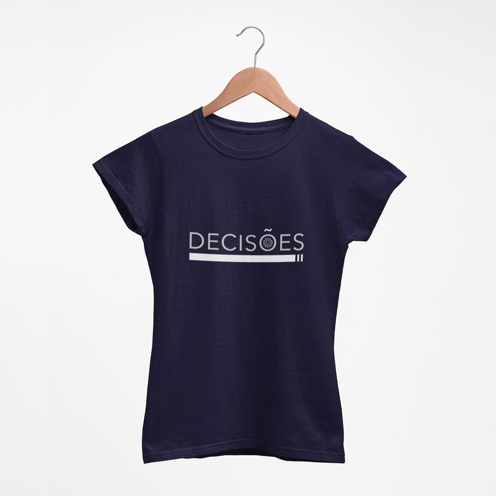 Tee-shirt femme "Decisões" - Bleu marine