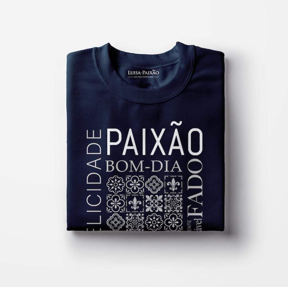 Tee-shirt femme "Paixão" - Bleu marine