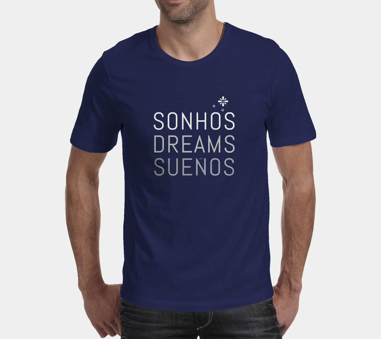 Tee-shirt unisexe "Sonhos" - Bleu