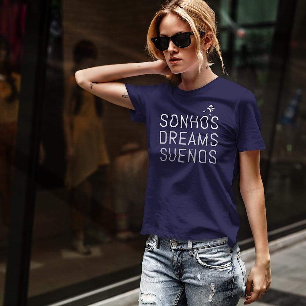 Tee-shirt unisexe "Sonhos" - Bleu