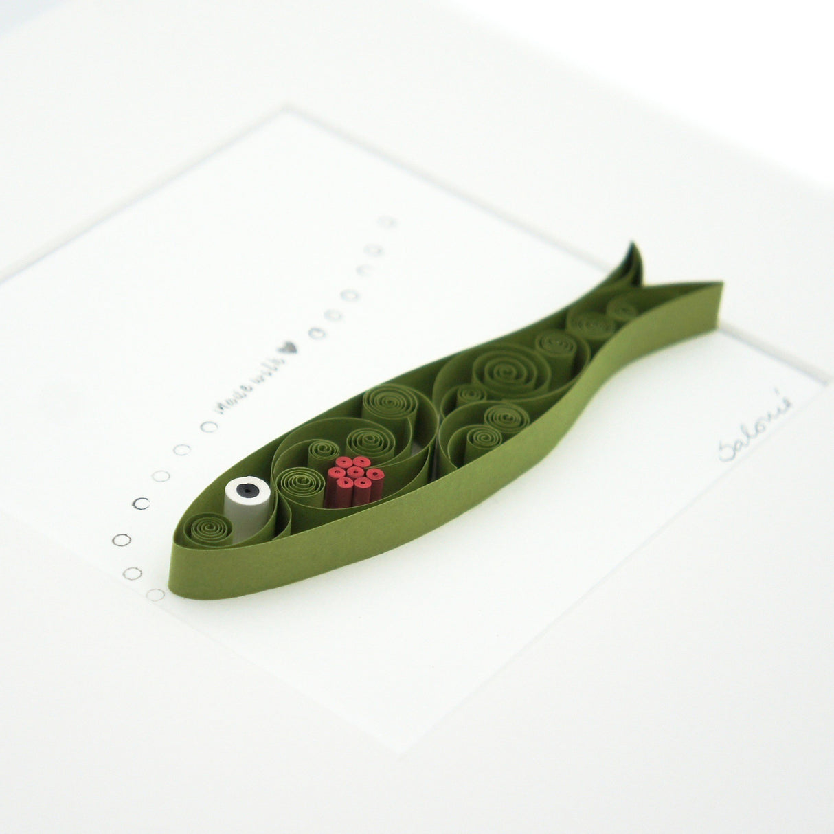 Tableau en paperolles "Sardinha"