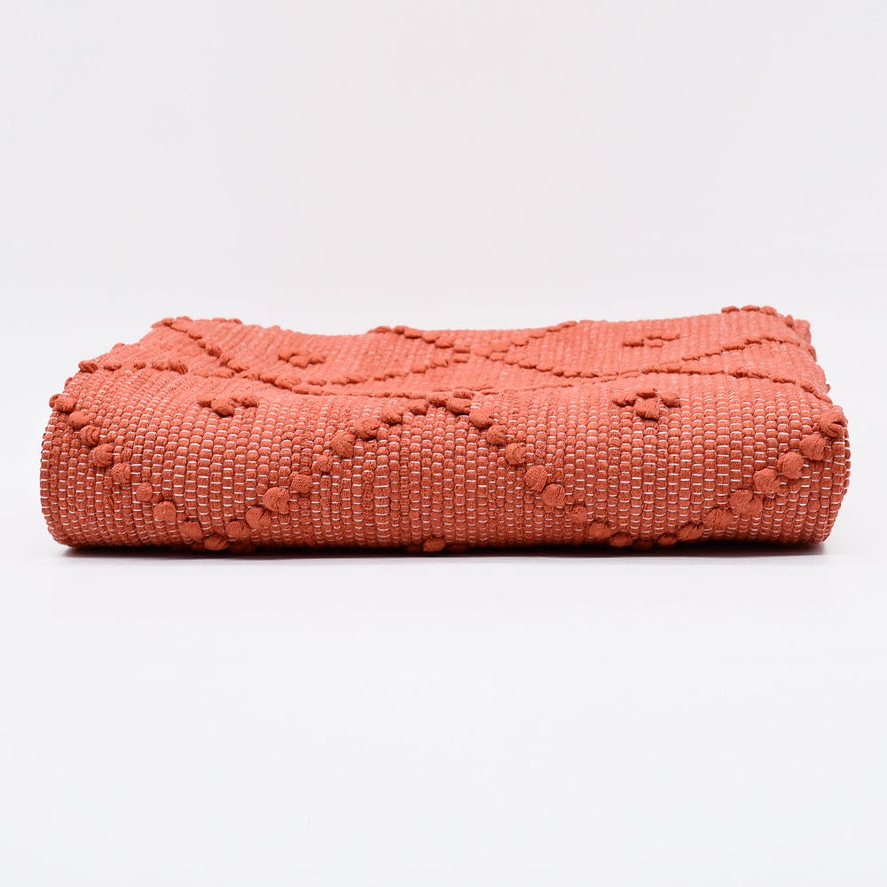 Tapis en coton 140x70 - 3 couleurs Saumon