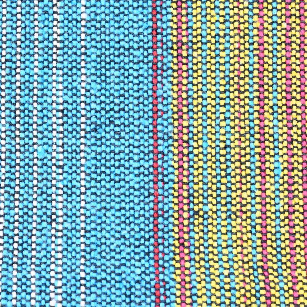 Tapis en coton fin 210x150 I Artisanat du Portugal en ligne Tapis fin en coton 210x150 - Turquoise Bleu marine & Turquoise