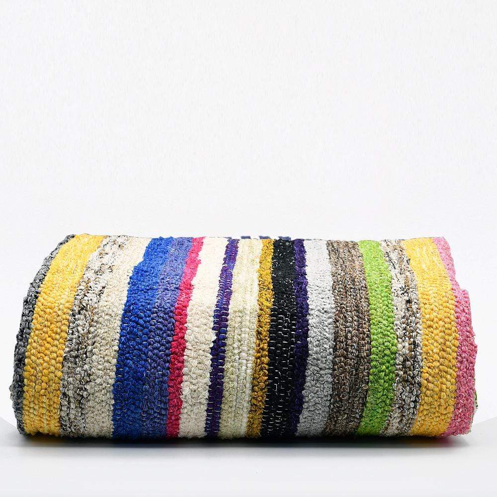 Tapis épais en coton à larges rayures