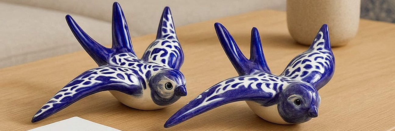Hirondelles en céramique : la touche déco portugaise tendance