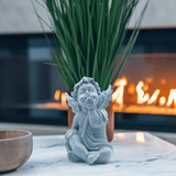 Ange décoratif bleu parfumé en cire I Produit portugais Ange décoratif parfumé - Bleu