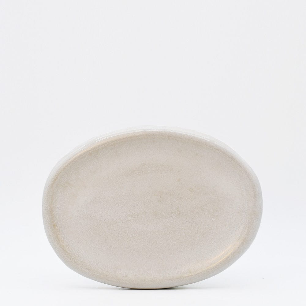 Assiette à entrée en grès marron portugais Plat en grès Cristal - 26cm