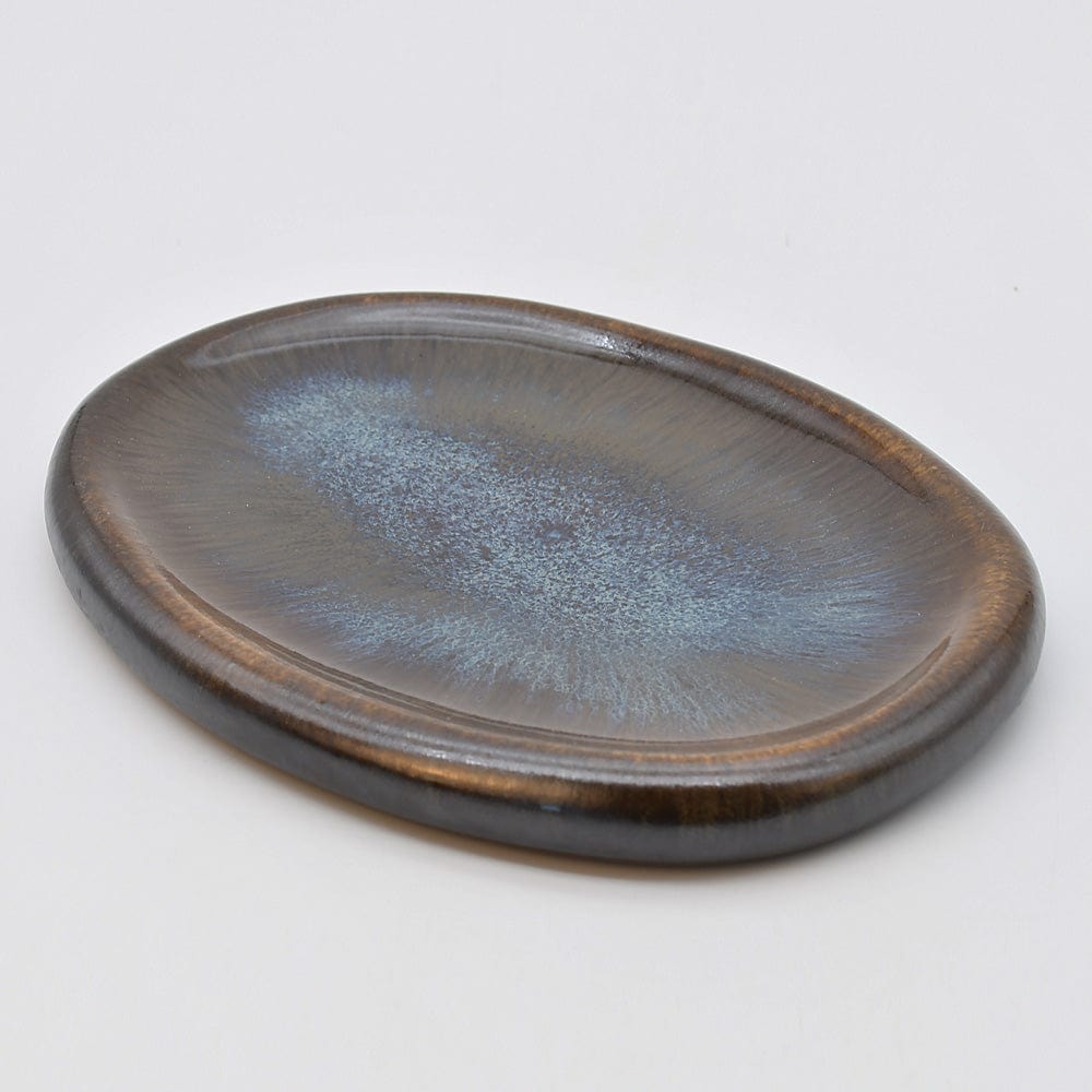 Assiette à entrée en grès marron portugais Plat en grès Onyx - 26cm