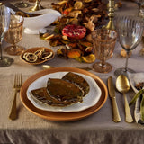 Assiette à pain en grès orange en forme de feuille Petite assiette en grès en forme de chou 13cm - Orange