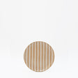 Assiette à pain rayée moka et blanche I Vaisselle du Portugal en ligne Assiette rayée "Costa Nova Mar" 15cm - Moka