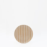 Assiette à pain rayée moka et blanche I Vaisselle du Portugal en ligne Assiette rayée "Costa Nova Mar" 15cm - Moka