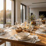 Assiette à pâtes en céramique blanche Bol en céramique "Folha" blanc - 17cm