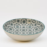 Assiette creuse en céramique motifs azulejos verts version 1 Assiette creuse en céramique "Padrão" - Verte