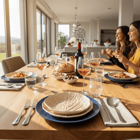 Assiette creuse en forme de feuille de chou I Vaisselle portugaise Assiette creuse en céramique en forme de chou 20cm - Blanc cassé