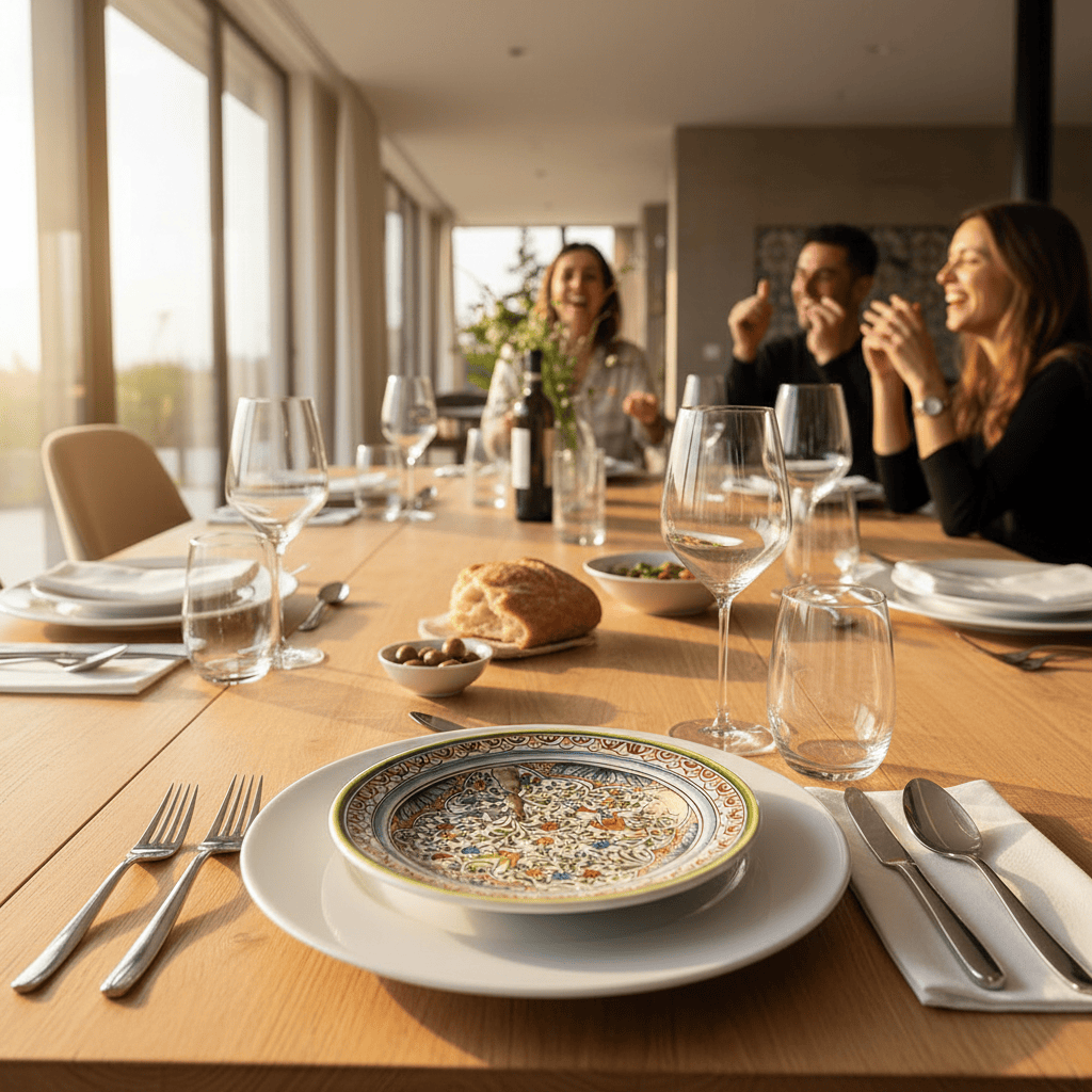 Assiette en céramique de Coimbra - 22cm Assiette en céramique de Coimbra - 22cm