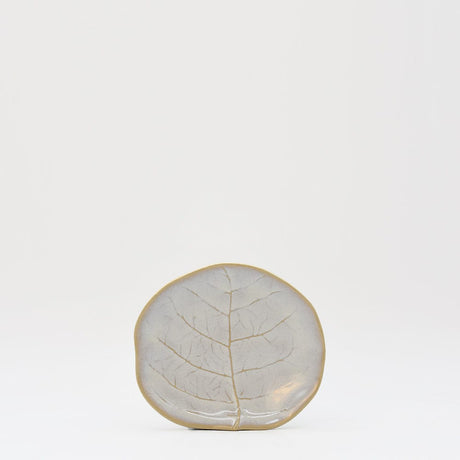 Assiette en porcelaine blanche à bord doré Ø27cm – Fabriquée au Portugal Assiette en grès en forme de chou - 10cm