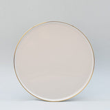 Assiette en porcelaine blanche à bord doré Ø27cm – Fabriquée au Portugal Assiette en porcelaine "Resonance" - 27cm