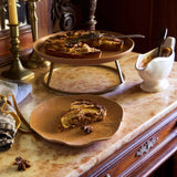 Assiette feuille de chou en grès orange | Fabriquée au Portugal Assiette en grès en forme de chou 23cm - Orange