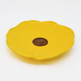 Assiette jaune en forme de fleur Assiette en céramique "Papoila" 27cm - Jaune