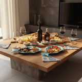 Assiette turquoise en forme de Poisson 30cm Plat en forme de Poisson 30cm - Turquoise