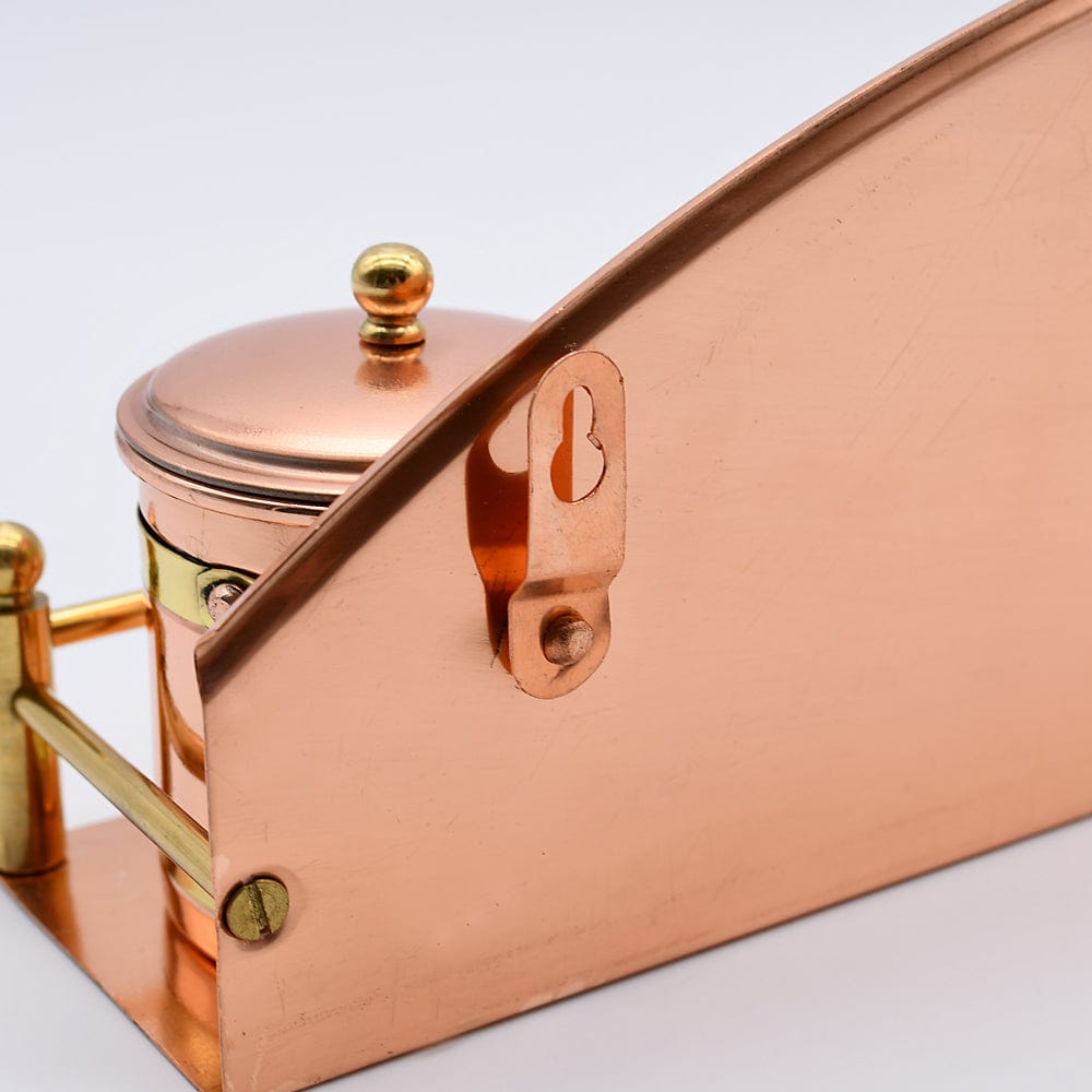 Authentique pot à lait en cuivre portugais Etagère à épices en cuivre