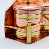 Authentique pot à lait en cuivre portugais Etagère à épices en cuivre