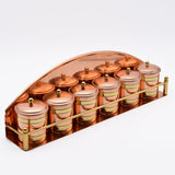 Authentique pot à lait en cuivre portugais Etagère à épices en cuivre