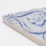 Azulejo en relief du Portugal I Bleu clair Azulejo Padrão à relief