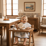 Bavoir tablier bleu en coton aux motifs sardines portugaises Bavoir tablier "Sardinhas" - Bleu