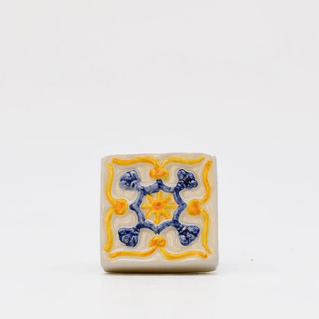 Boite à coton en céramique bleue I Céramique du Portugal # DRAFT Bouchon de remplacement 1