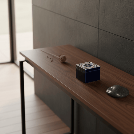 Boîte Céramique Artisanale Azulejos - Bleu & Liège Boite à secrets "Azulejos" - Bleu