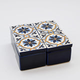Boîte Céramique Artisanale Azulejos - Bleu & Liège Boite à secrets "Azulejos" - Bleu