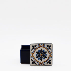 Boîte Céramique Artisanale Azulejos - Bleu & Liège Boite à secrets "Azulejos" - Bleu