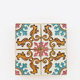 Boîte Céramique Artisanale Azulejos - Orange & Liège Boite à secrets "Azulejos" - Orange