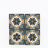 Boîte Céramique Artisanale Azulejos - Vert Émeraude & Liège Boite à secrets "Azulejos" - Vert