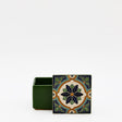 Boîte Céramique Artisanale Azulejos - Vert Émeraude & Liège Boite à secrets "Azulejos" - Vert