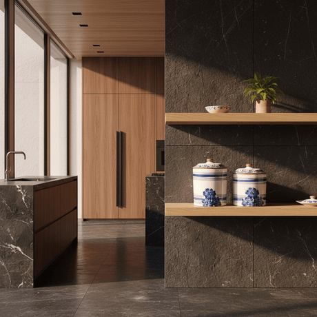 Boite de cuisine en terre cuite - Bleue Boite de cuisine en terre cuite - Bleue